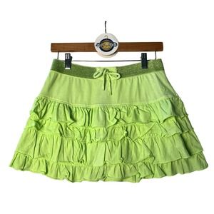 Justice Lime Green Ruffle Skirt